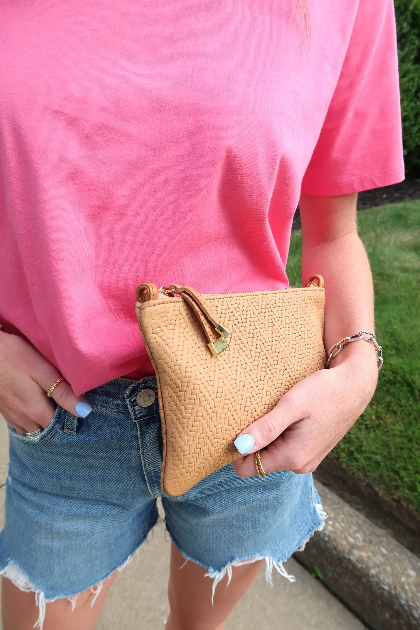 TIP POUCH (LOOPS) | TAN HERRINGBONE