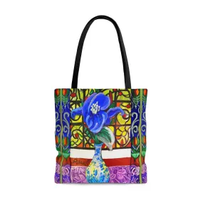 Tote Bag - Blue Magnolia and Stained Glass