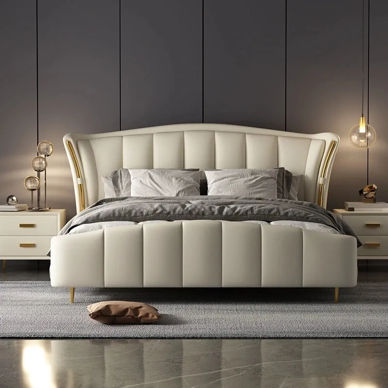 Trends Luxury Upholstered Bed In Leatherette