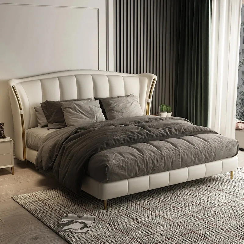 Trends Luxury Upholstered Bed In Leatherette