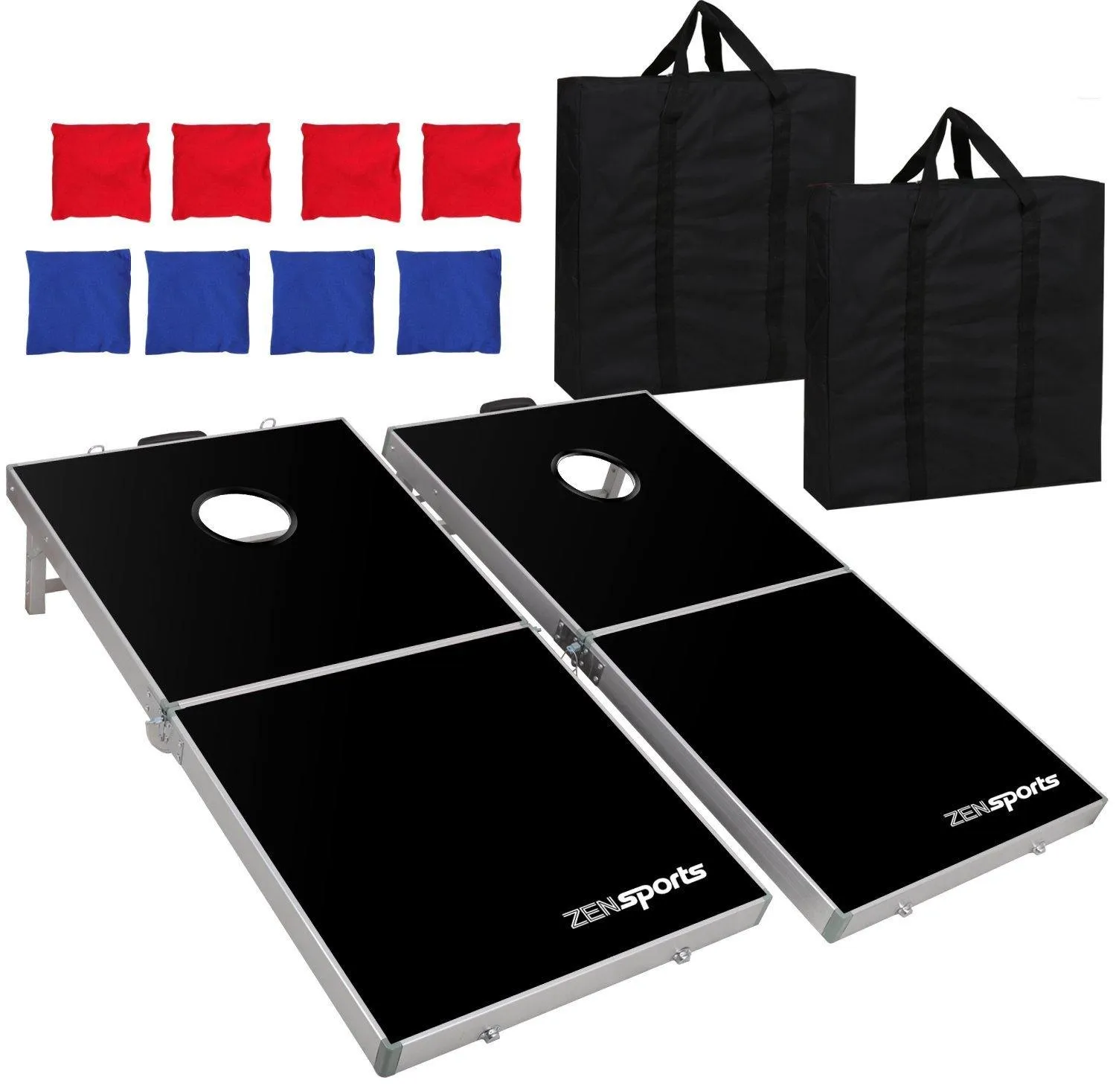 ZENY™ 4' x 2' Portable Beanbag CornHole Game Set with 8 Bean Bags and Carrying Case