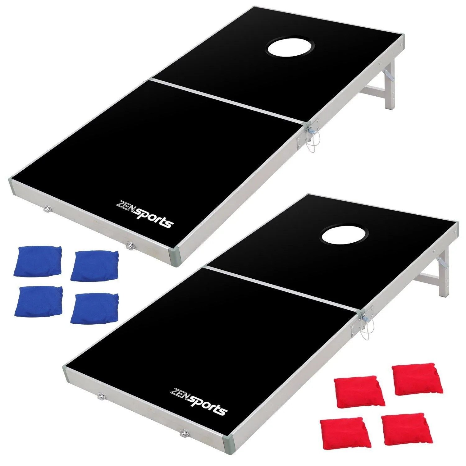 ZENY™ 4' x 2' Portable Beanbag CornHole Game Set with 8 Bean Bags and Carrying Case